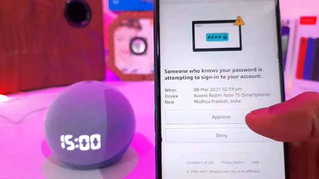 now approve notification how to sign in alexa app
