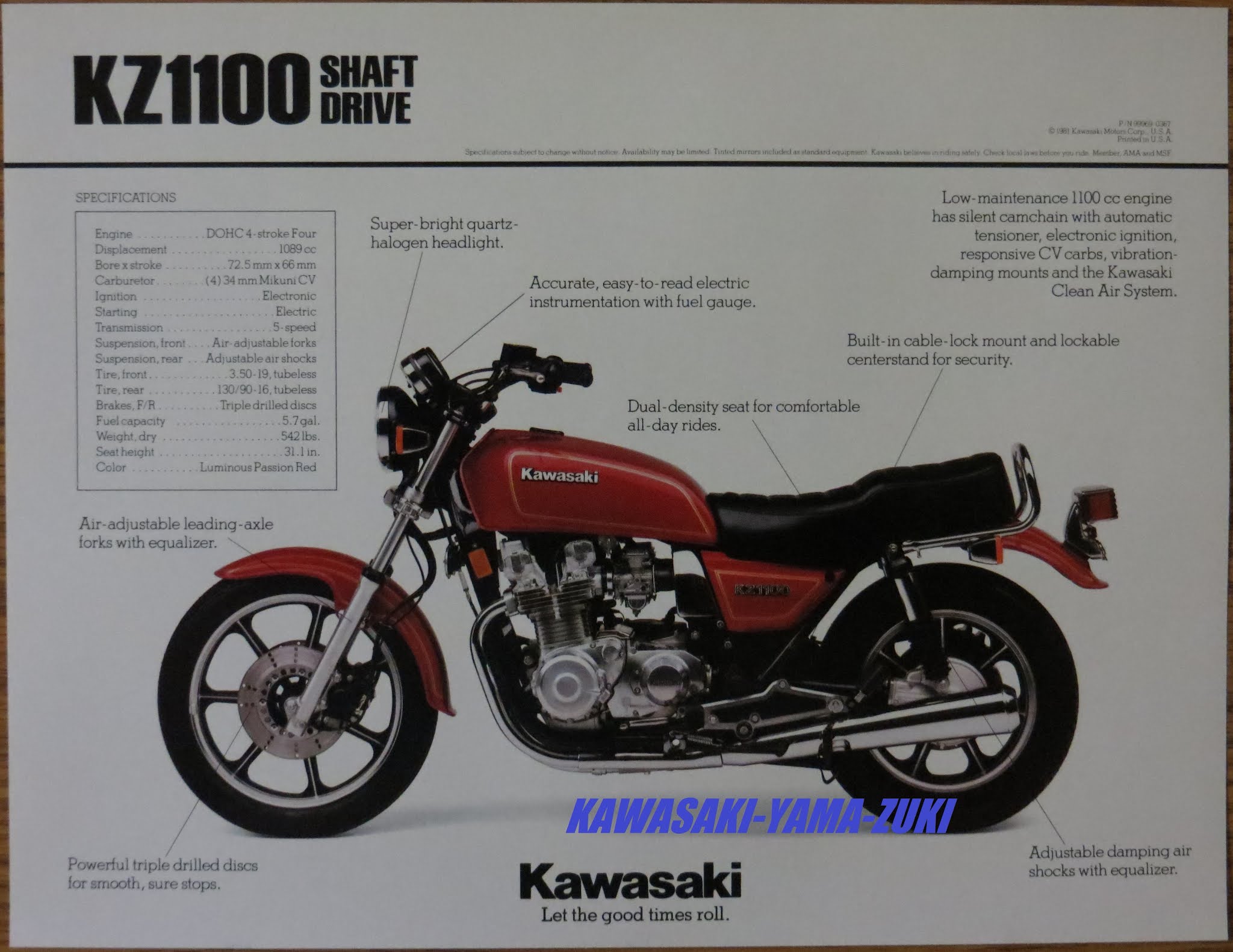kawasaki-yama-zuki: Kawasaki KZ1000-J1 & KZ1100-A1 & Bonus