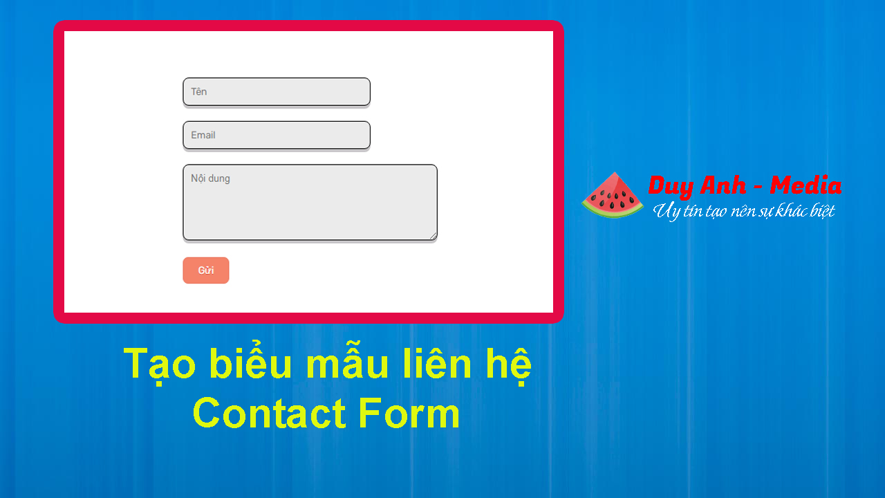 Tạo biểu mẫu liên hệ - Contact Form mới nhất cho Blogspot Blogger