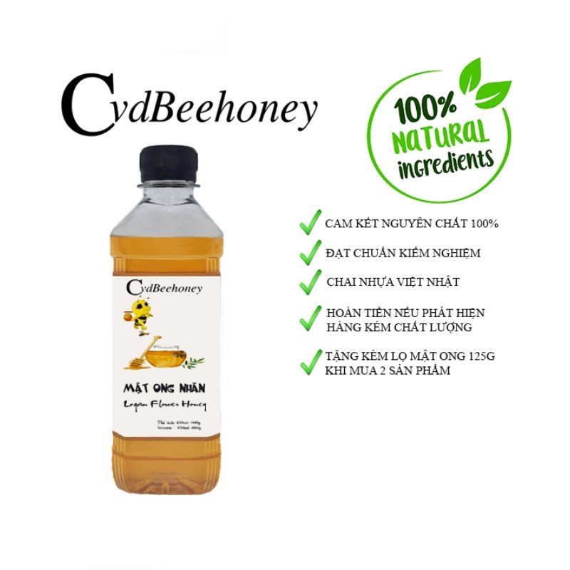 CvdBeehoney Mật ong hoa nhãn 430ml/500ml/1 lít