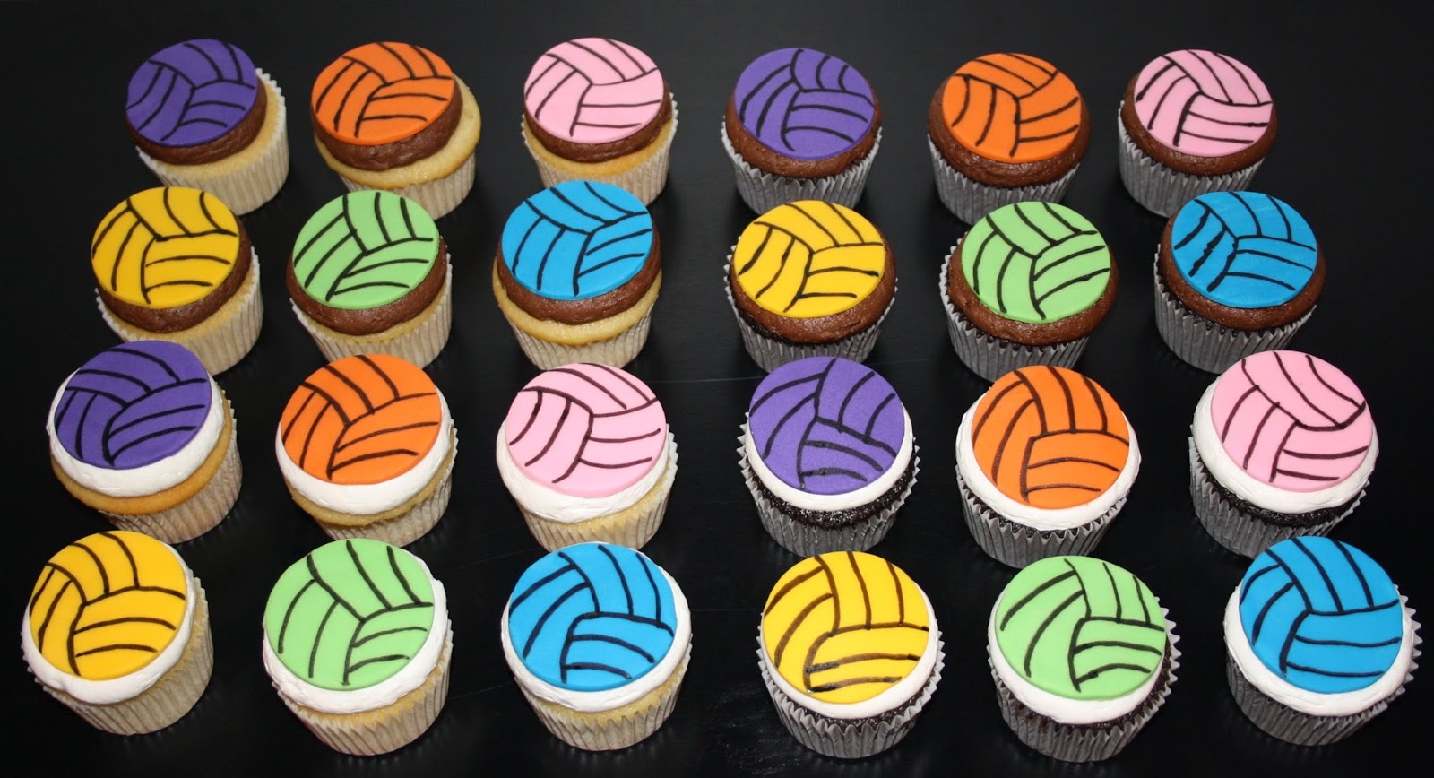 Jacqueline's Sweet Shop Volleyball Cupcakes