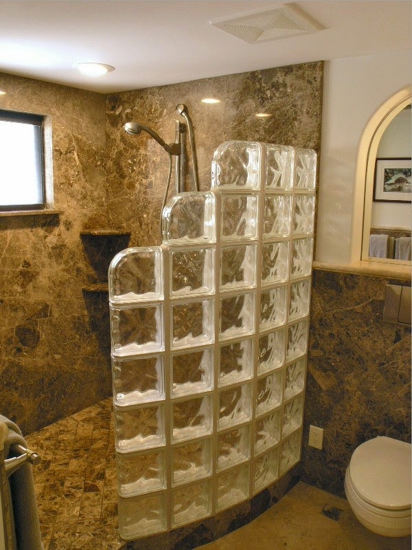 Glass blocks for shower – 44 great pictures!