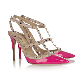 new website for your fashion: Valentino Rockstud Patent-leather Pumps