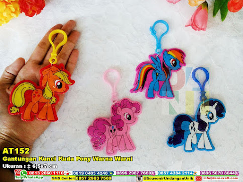 Gantungan Kunci Kuda Pony Warna Warni