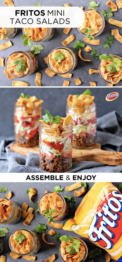 Kick off the summer with a creative and unique appetizer recipe that’s perfect for any outdoor party or picnic! This recipe is so easy to make—simply layer seasoned ground beef, cheddar cheese, fresh tomatoes, and crunchy FRITOS corn chips in a Mason jar. This is sure to become your new favorite recipe hack for entertaining.
