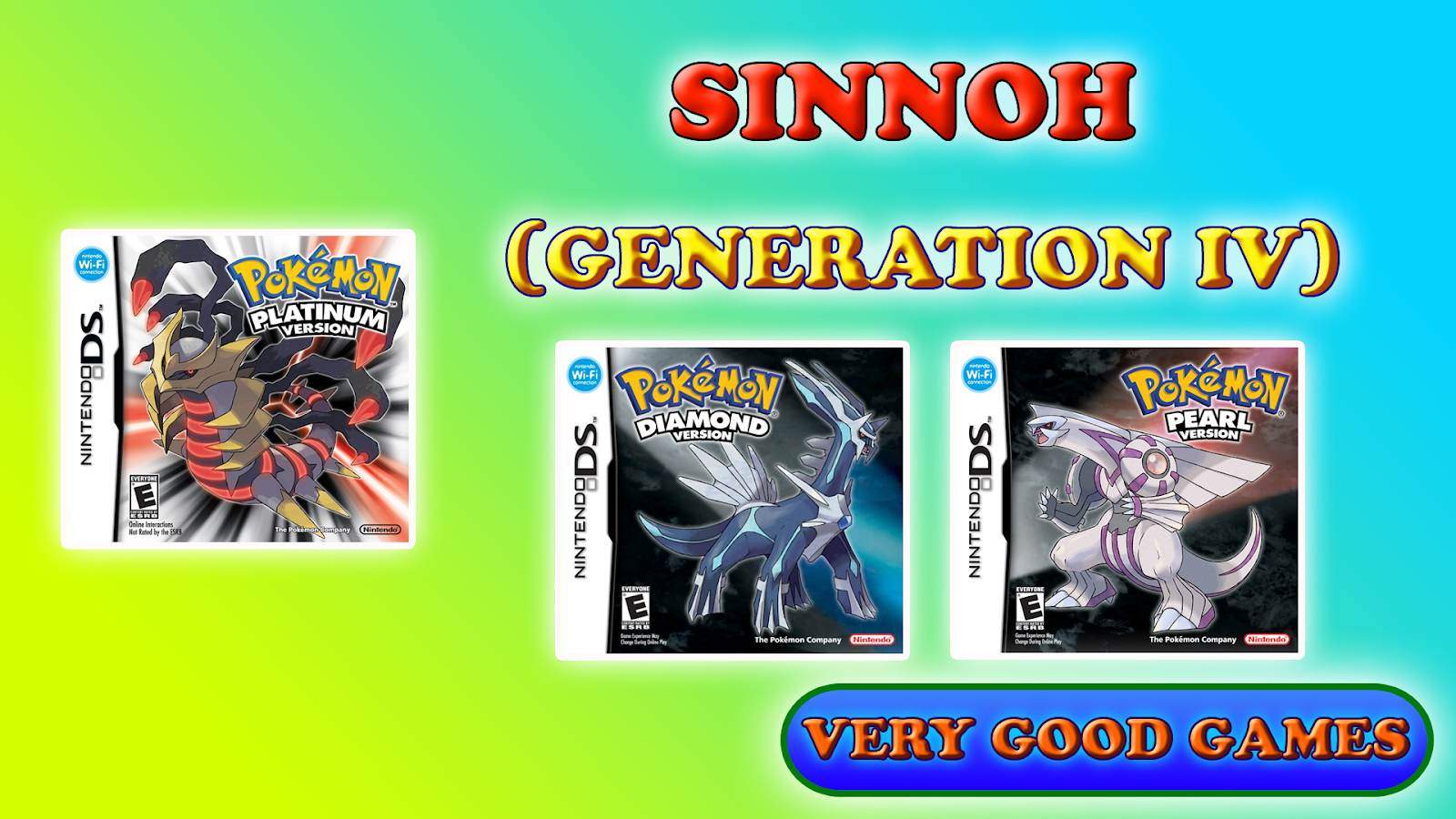 Very Good Games Pokémon universe games, regions, and generations. A