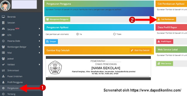 Cara update dapodik versi 2020 menjadi 2020.a dengan pembaruan online