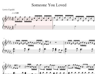  SOMEONE YOU LOVED Piano Bladmuziek