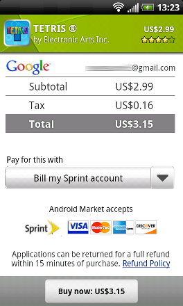New Carrier Billing Options on ANDROID MARKET | Android Developers ...