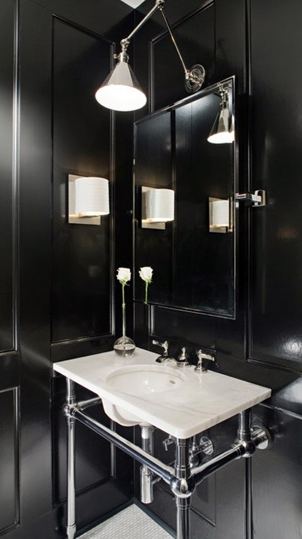 Ideas to decorate the bathroom in black