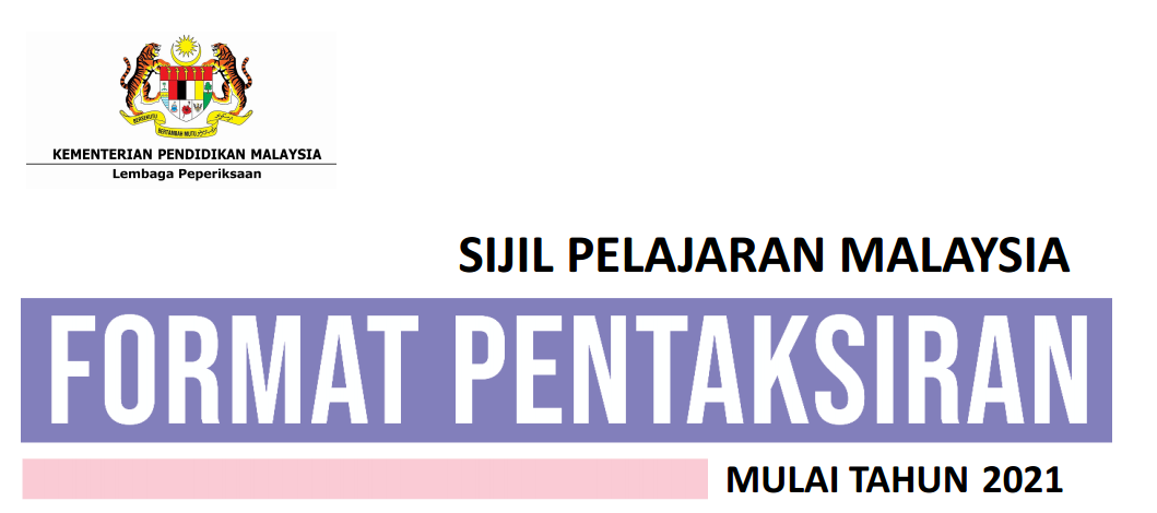 Buku Format Pentaksiran SPM Mulai 2021 Kurikulum Standard Sekolah