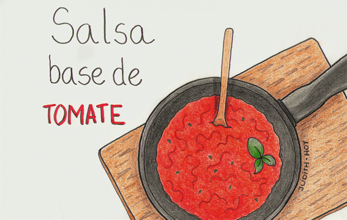 salsa base de tomate