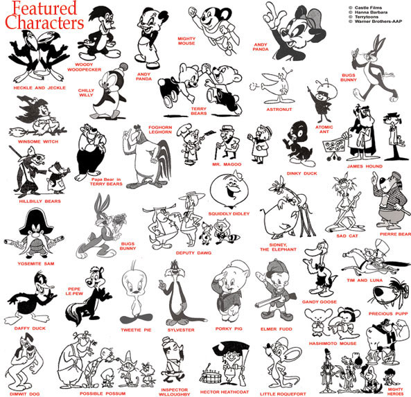 Cartoon Characters Small 