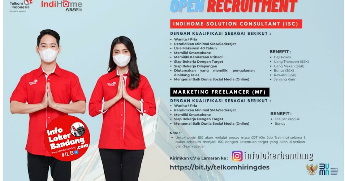 Lowongan Kerja Telkom Indihome Bandung Desember 2020 Info Loker Bandung 2021 Lowongan Kerja Telkom Indihome Bandung Desember 2020 Info Loker Bandung 2021