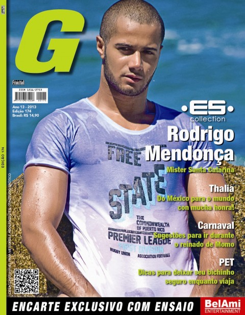 Rodrigo Mendonça, estampa a capa da G Magazine de fevereiro. Foto: Divulgação