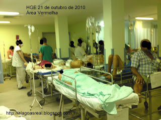 Área Vermelha do HGE de Alagoas Superlotada em 21de outubro de 2010