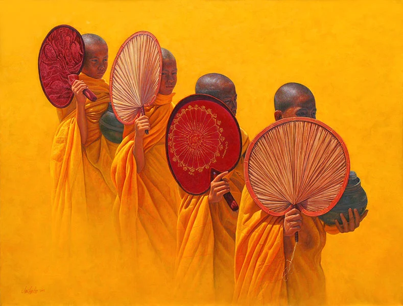 Aung Kyaw Htet 1965 | Burmese painter of monks