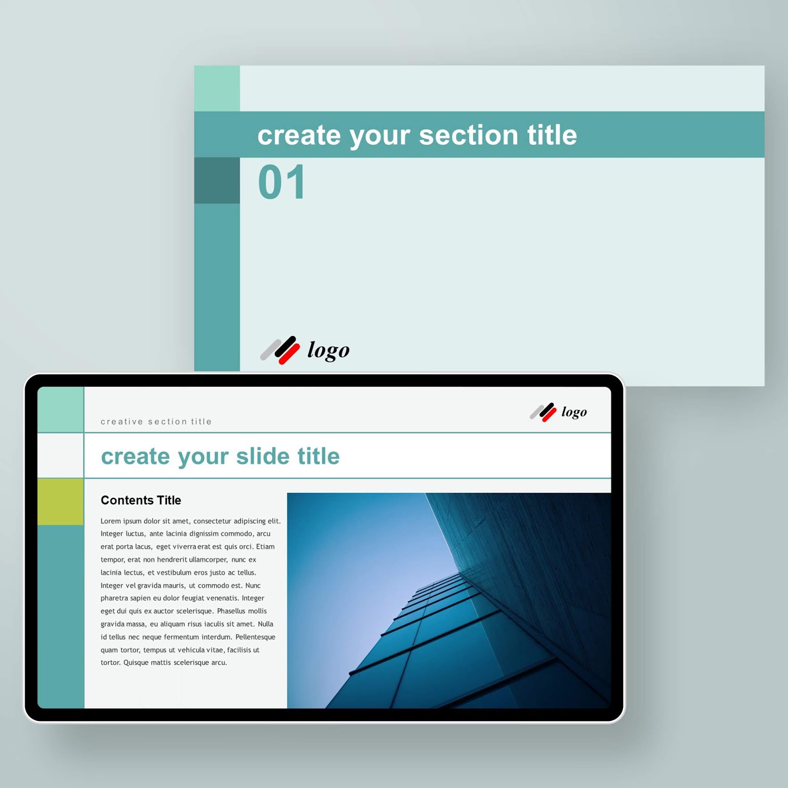 Modern Mosaic Grid PowerPoint Templates PowerPoint Free