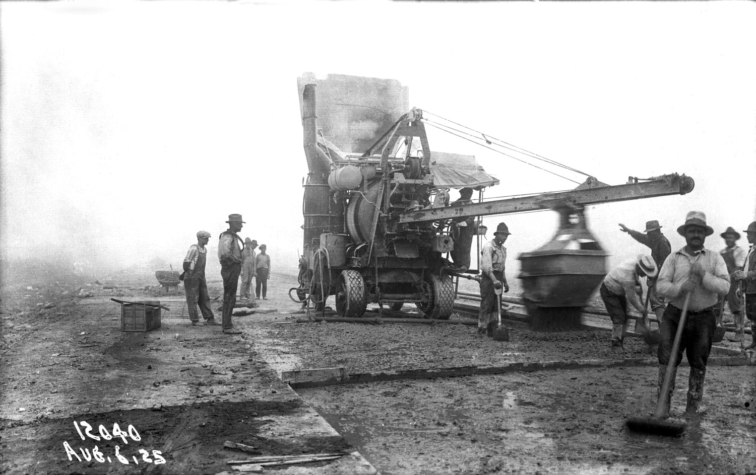 Industrial History: Concrete Paving Before Ready Mix Trucks Were Developed  (McCormick)