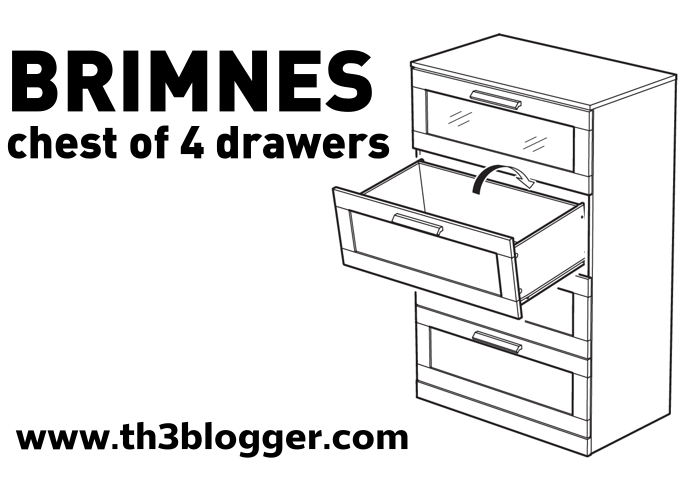 IKEA BRIMNES 4 drawer dresser PDF guide