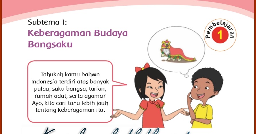 Kunci Jawaban Buku Paket Kelas 4 Tema 1 Halaman 3, 18, 35