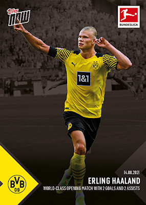 Card 018 Topps Now Bundesliga 2021-22 Borussia Dortmund DE Erling Haaland 