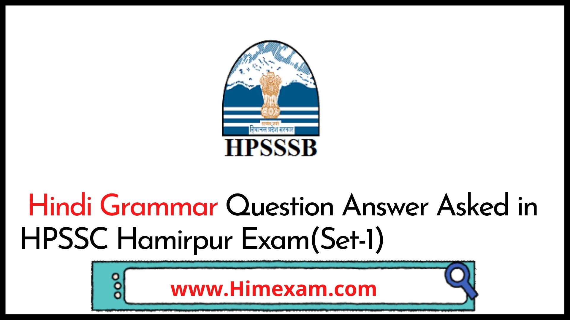Hindi Grammar Question Answer Asked in HPSSC  Exam(Set-1)