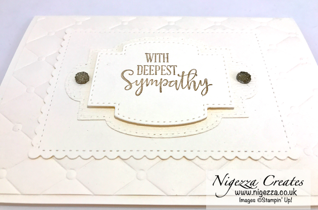 Nigezza Creates with Stampin' Up! Stitched So Sweetly Dies Elegant Layered Textured Card