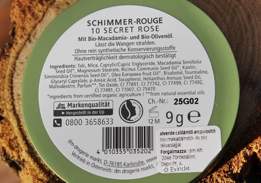 Alverde Shimmer Blush 10 Secret Rose Review + Swatches Evinde's Blog