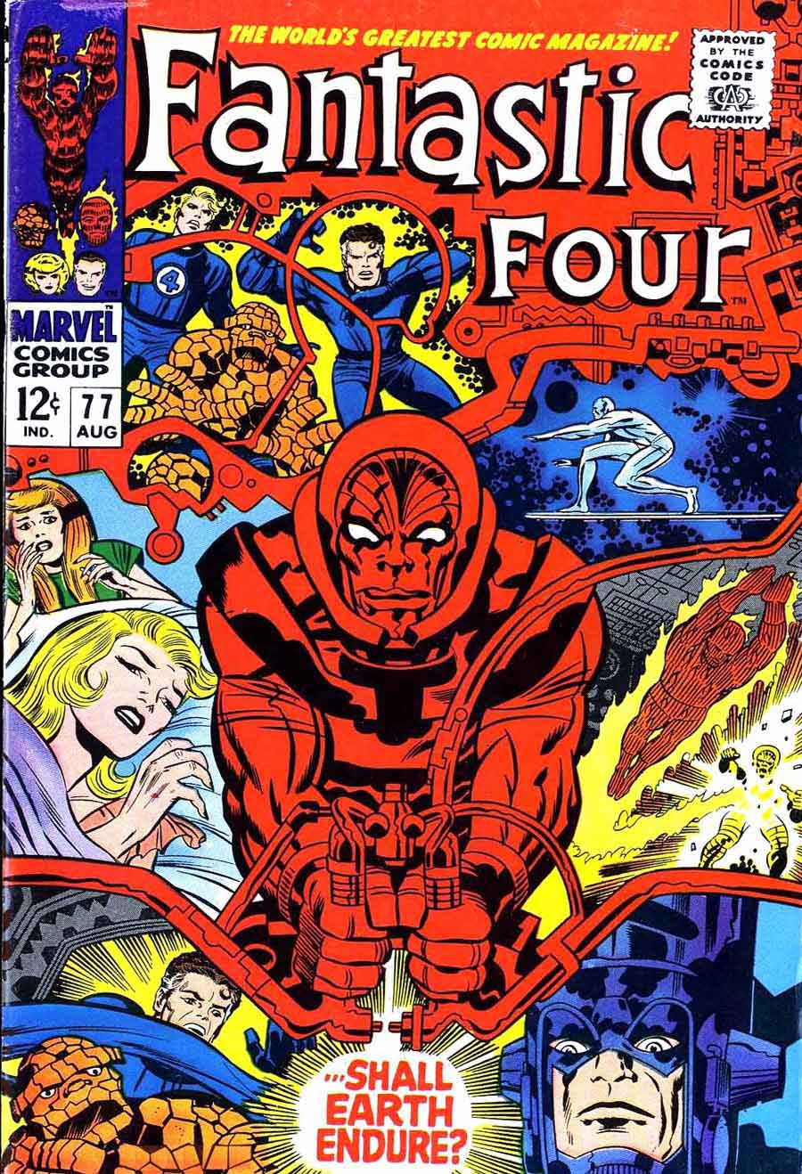 Fantastc Four v1 #77 marvel 1960s silver age comic book cover art by Jack Kirby