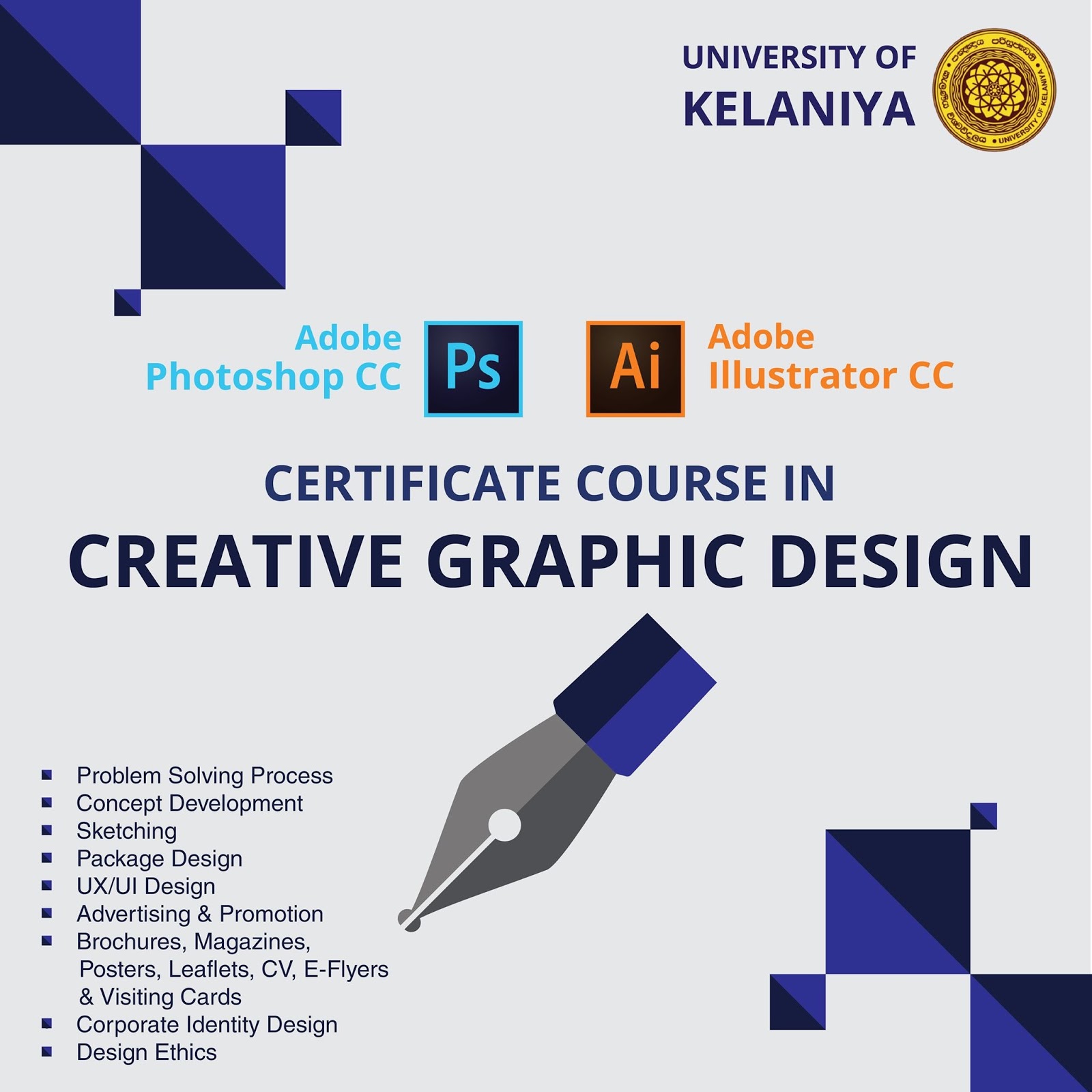 Certificate Course In Creative Graphic Design University Of Kelaniya