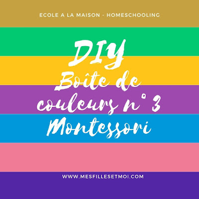 Boîte de couleurs n° 3 Montessori à imprimer DIY tuto ief
