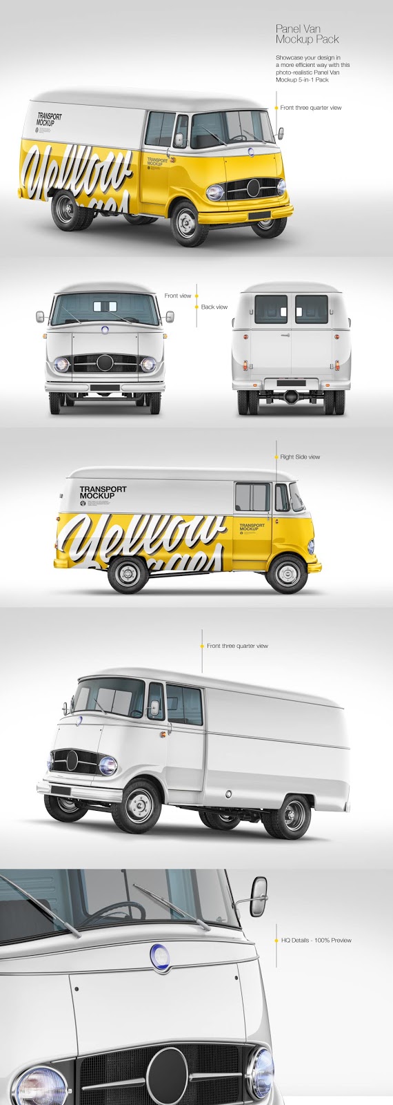 Download Free Panel Van Mockup Pack Free Mockup Templates.