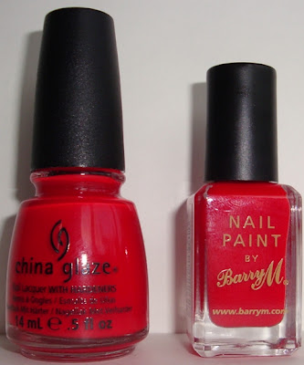 Comparison post: China Glaze vs Barry M