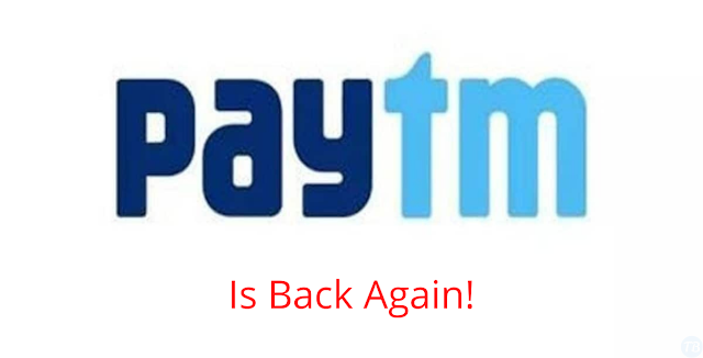 Paytm Back on Google Play Store