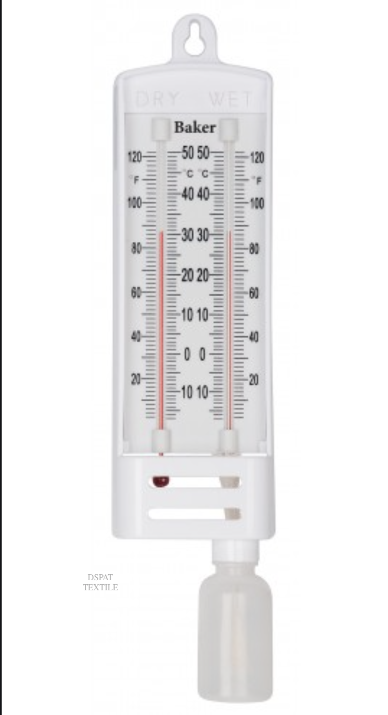 Measurement of regain Electrical method, Wet and dry bulb hygrometer
