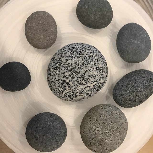 Beautiful freshly collected beach stones