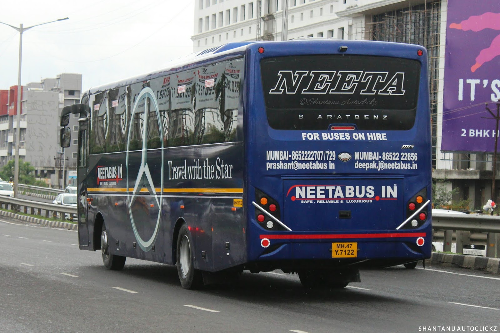 Shantanu Autoclickz Neeta Tours & Travels MG Glider Bharatbenz 1623 AC Seater