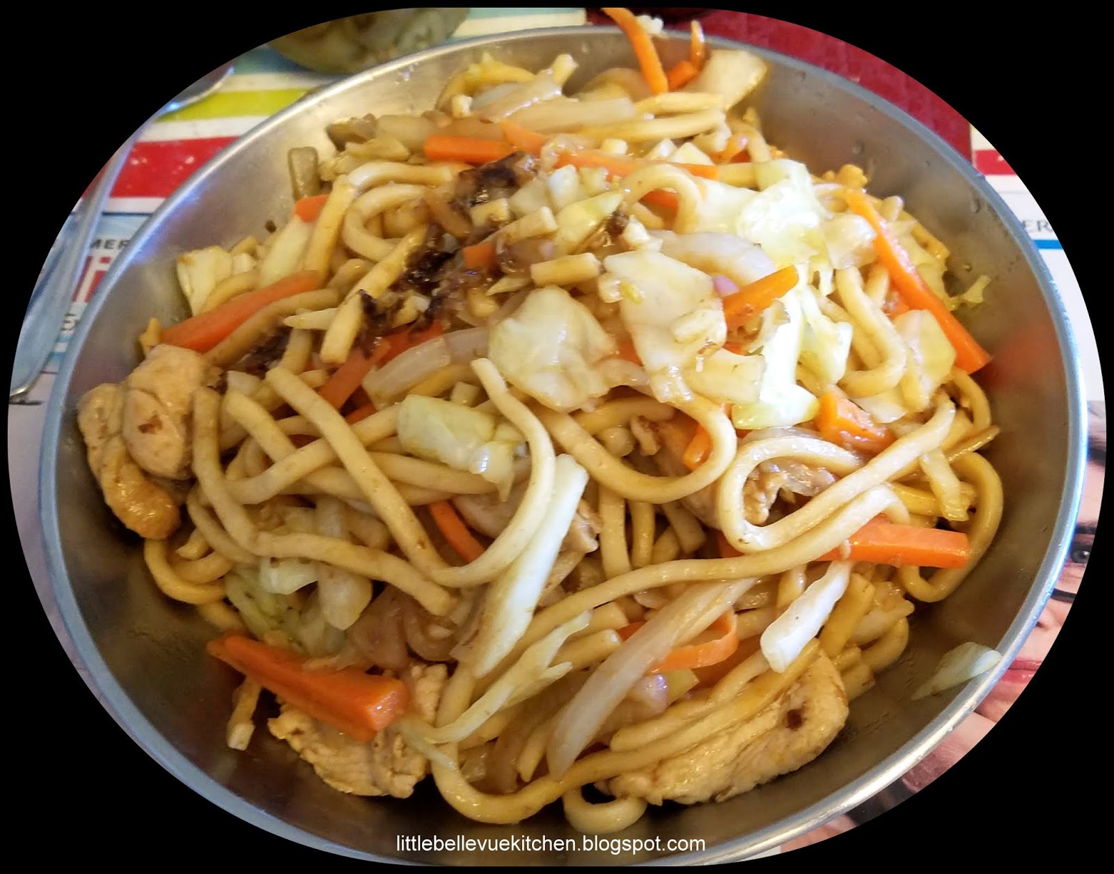 Little Bellevue Kitchen Stir Fried Udon with Chicken Slices
