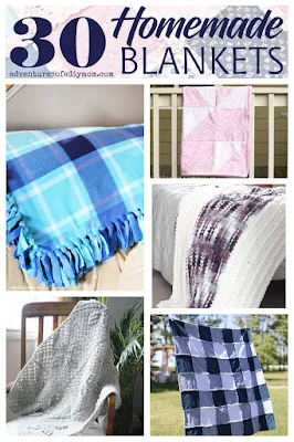 collage of homemade blankets.