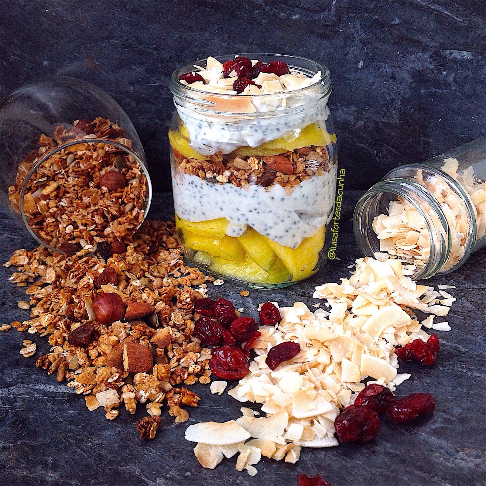 My Casual Brunch Overnight oats com granola de espelta