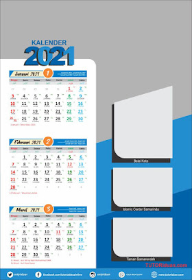  Desain Kalender Dinding 2021  dengan CorelDraw Free CDR 