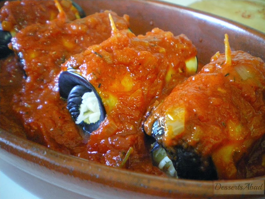 Canelones de berenjenas