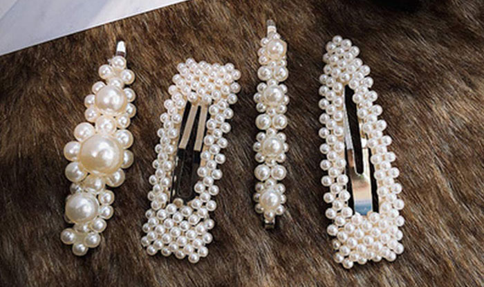 NeoStipZone | 35 Beautiful Hair Clips / Barrette Collection | Pearls Hair Clips