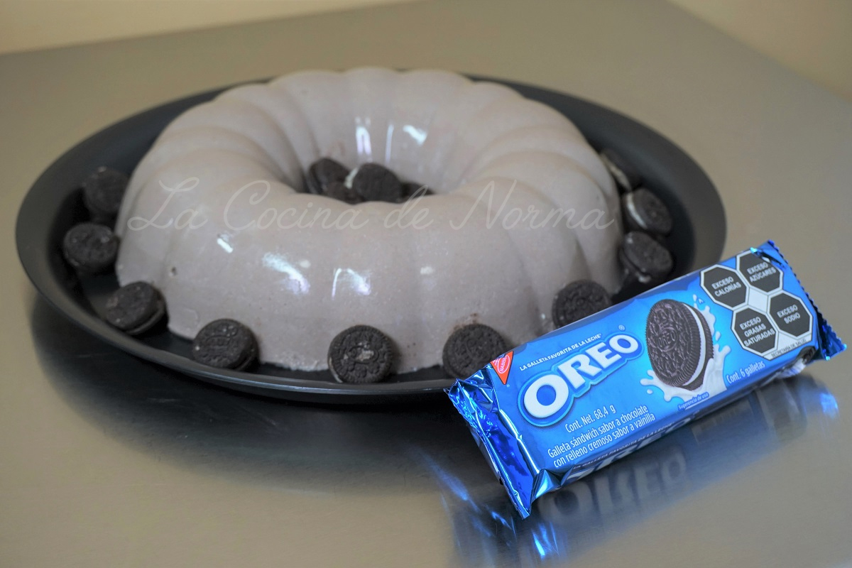 GELATINA DE GALLETA OREO Y QUESO CREMA La Cocina de Norma