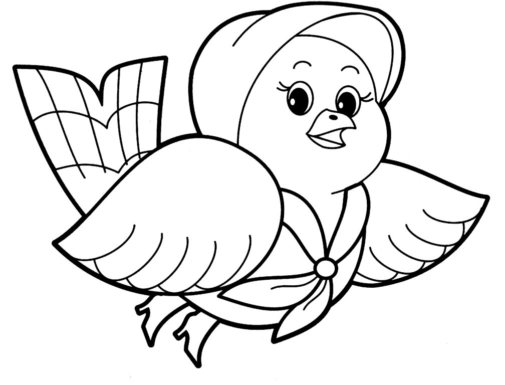Cute Bird Animal Coloring Page - Best Coloring Pages For Kids