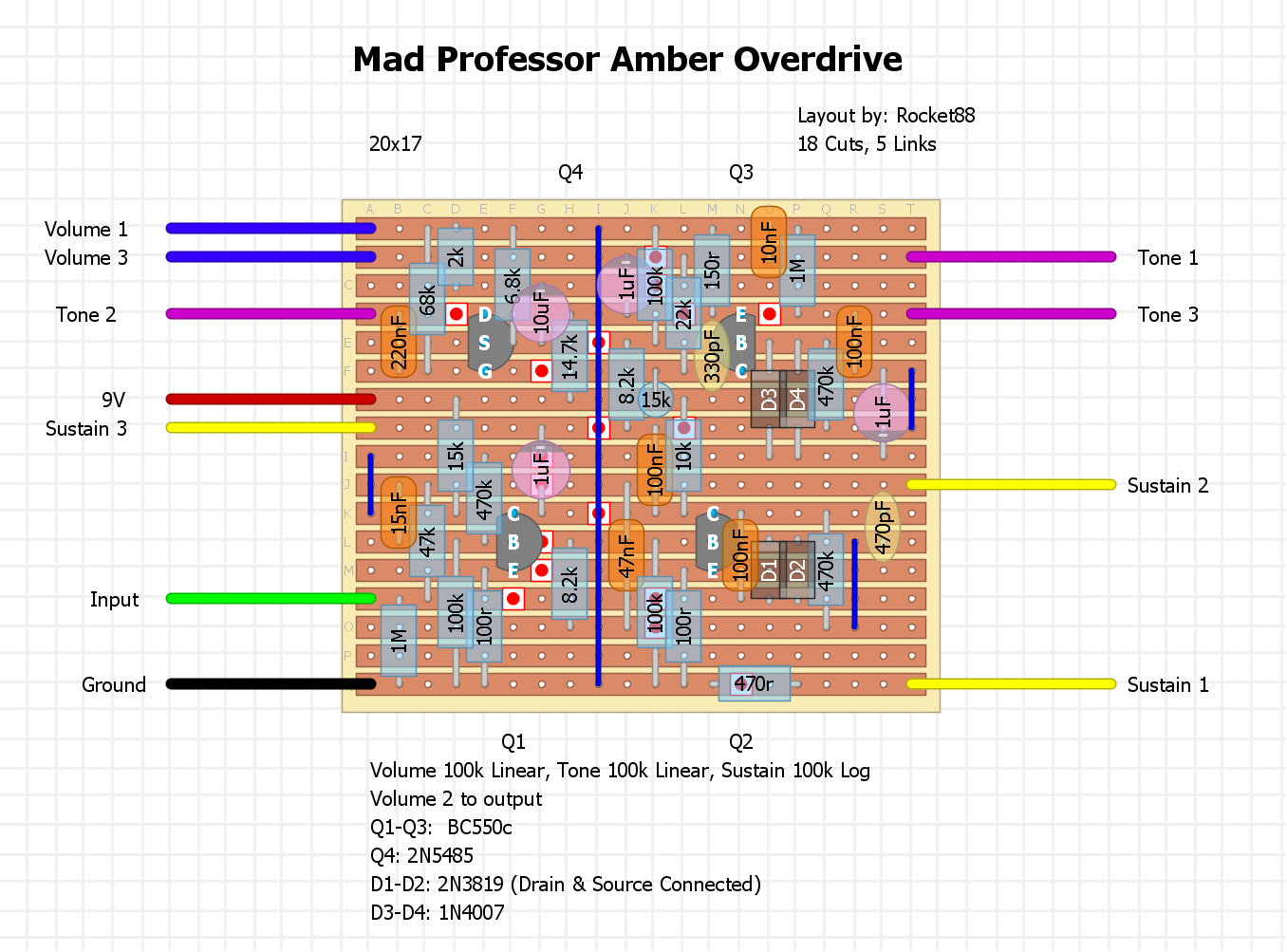 Guitar FX Layouts: Mad Professor Amber Overdrive