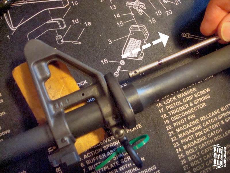 BLK RFL DIV A2 Front Sight Modification to a Low Profile Gas Block
