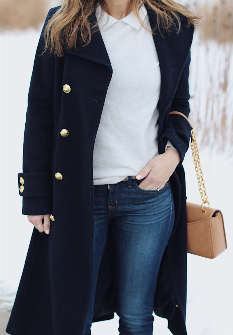 navy wool coat - Lilly Style