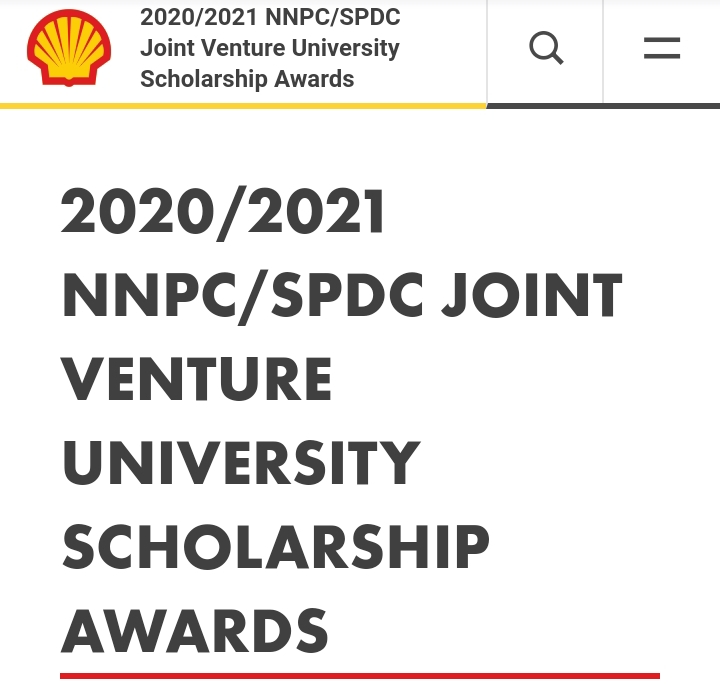 JUST OPEN: Shell Petroleum Development Company of Nigeria Limited (Operator of the NNPC/SPDC /TEPNG/AGIP Joint Venture) Students Scholarship
